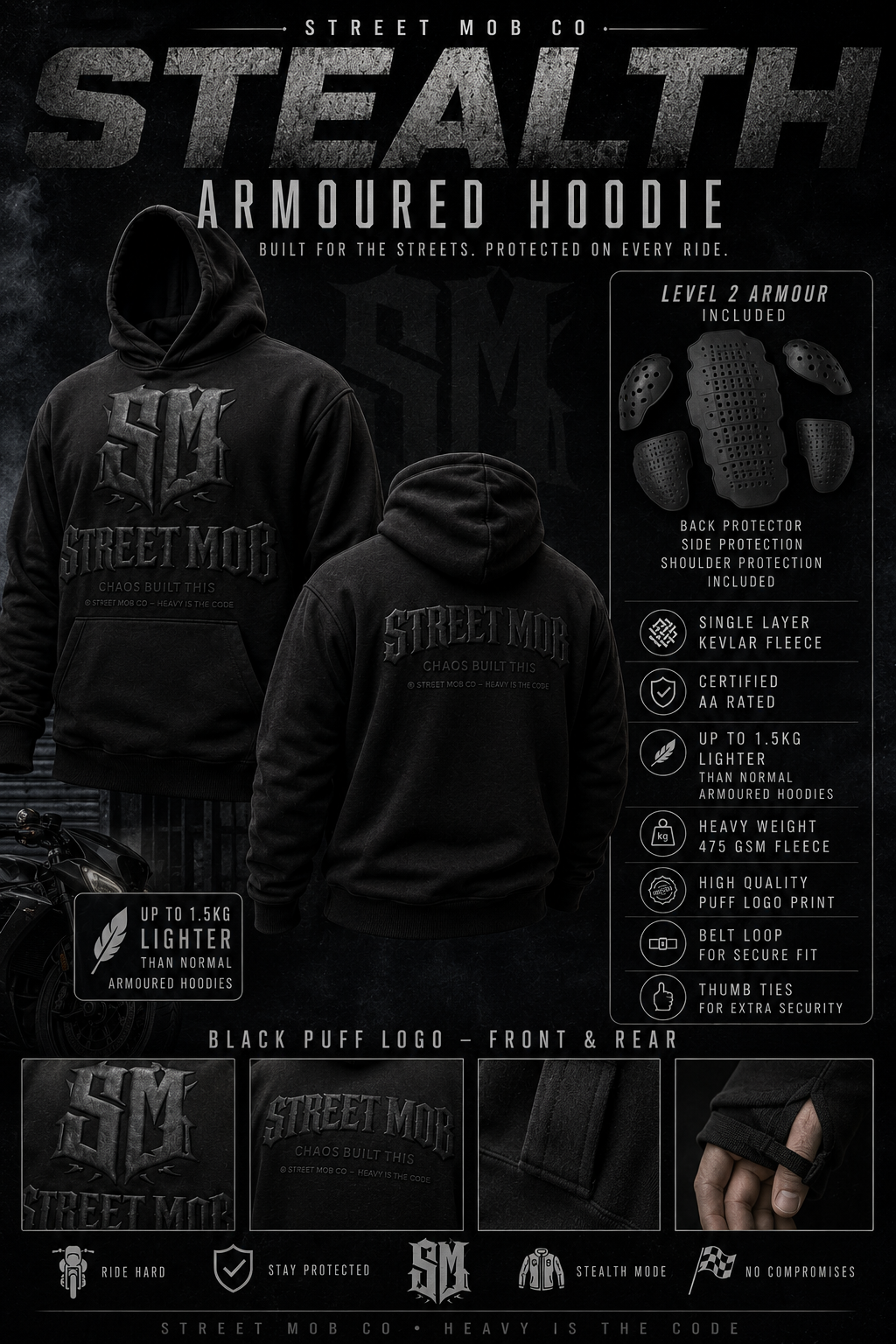 Stealth Armoured Hoodie
