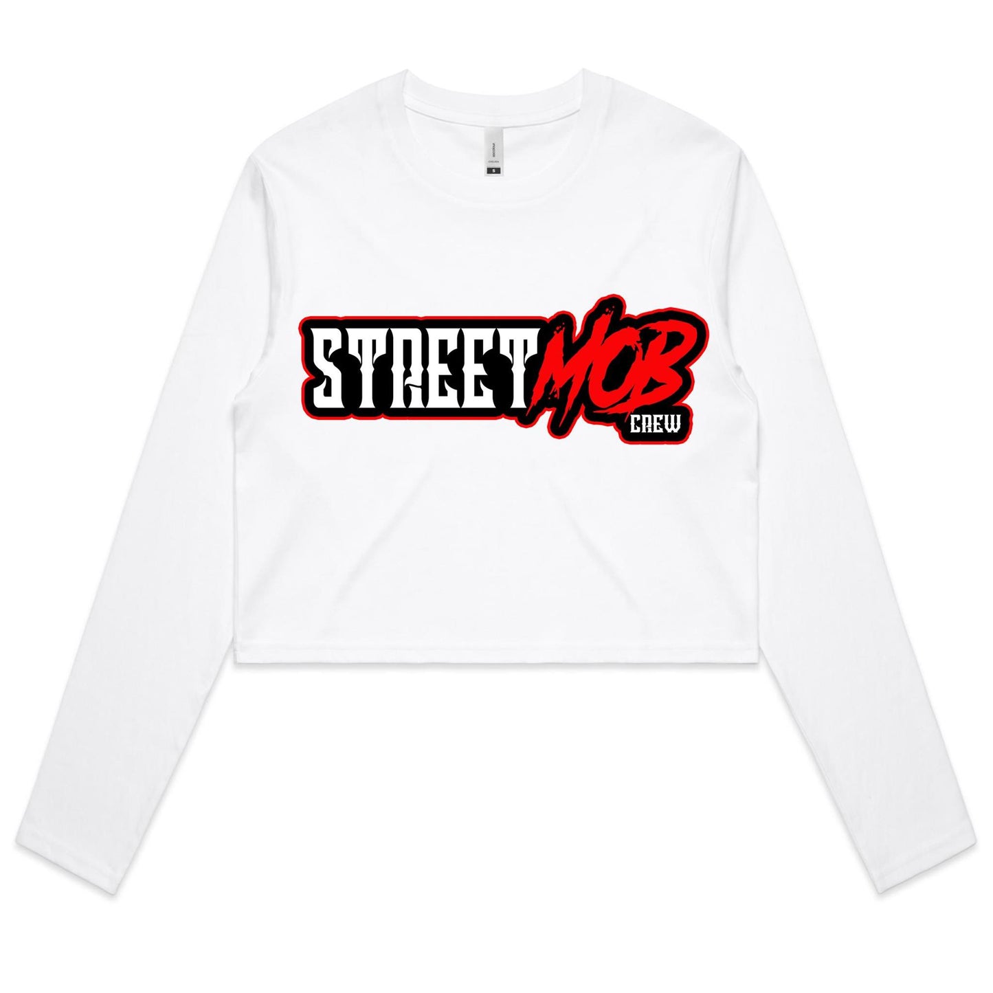 SM 2.0 Red - Women's Long Sleeve Crop Tee