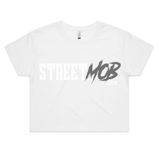 SM 2.0 Grey/White - Women's Crop Tee