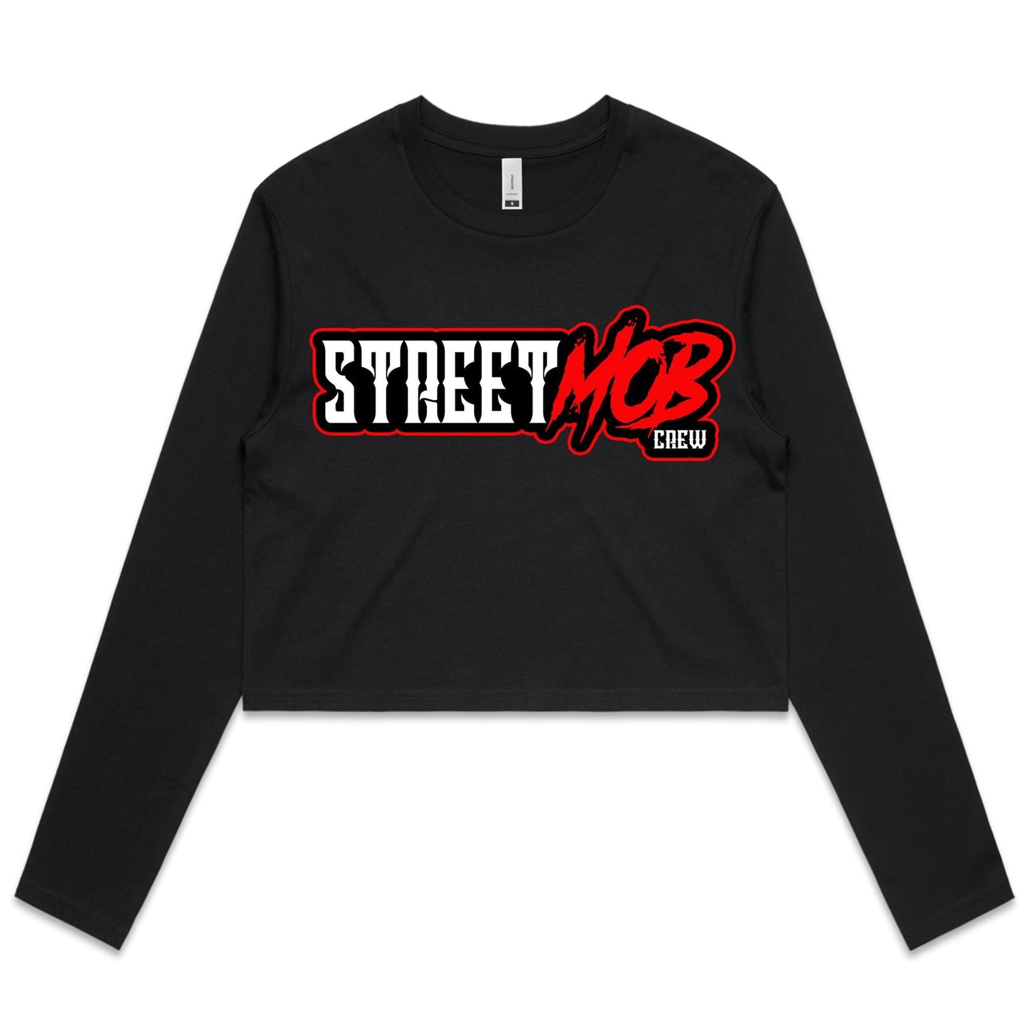 SM 2.0 Red - Women's Long Sleeve Crop Tee