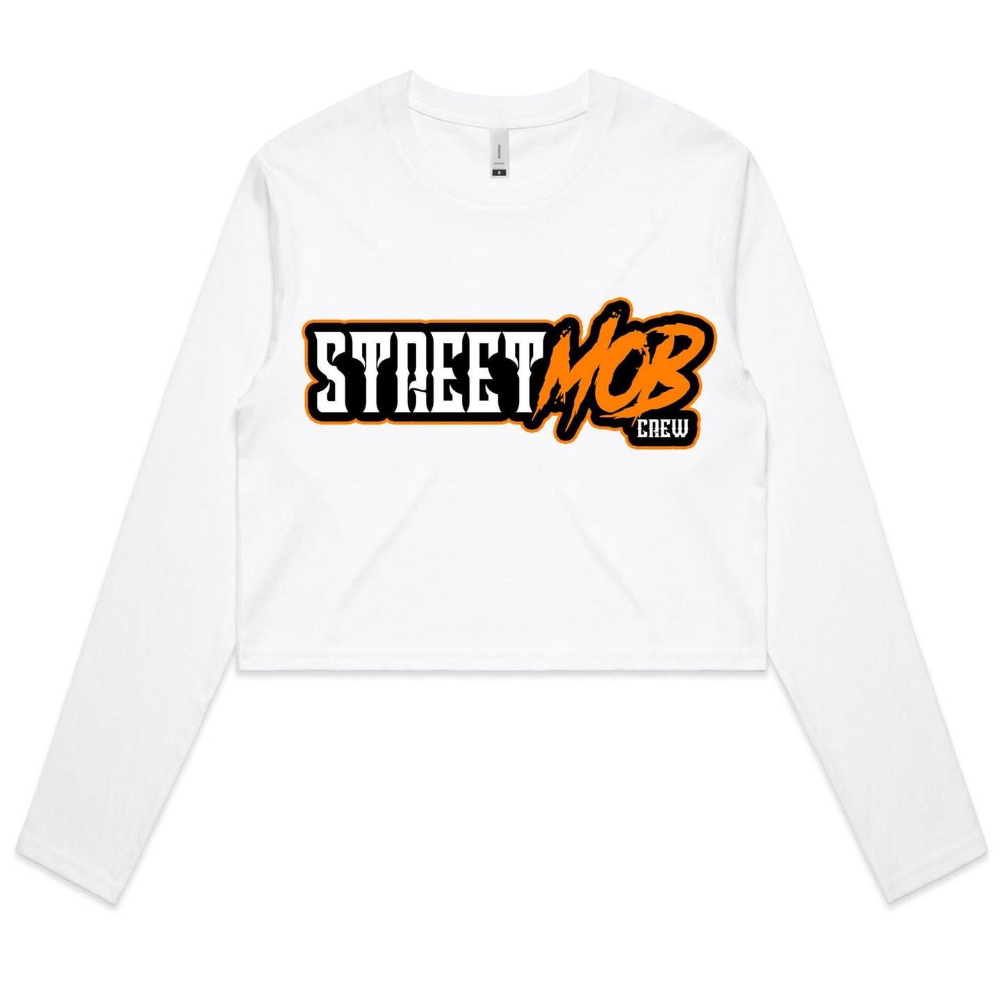 SM 2.0 Orange - Women's Long Sleeve Crop Tee