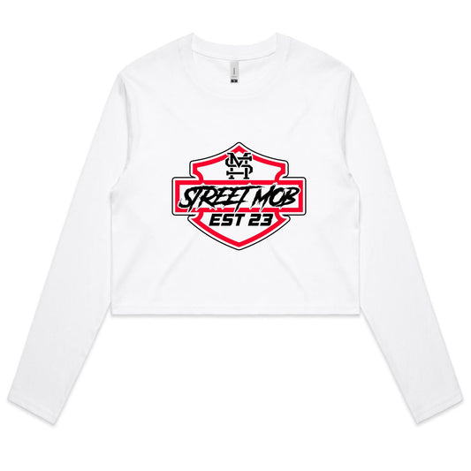 SM HD - Women's Long Sleeve Crop Tee