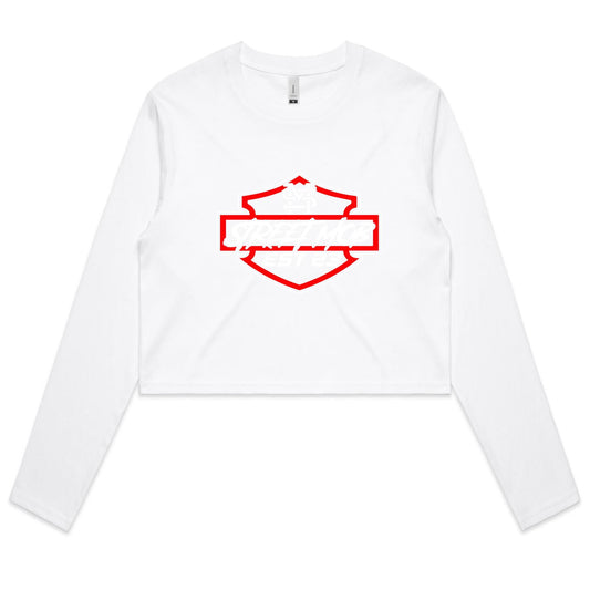 SM HD  - Women's Long Sleeve Crop Tee