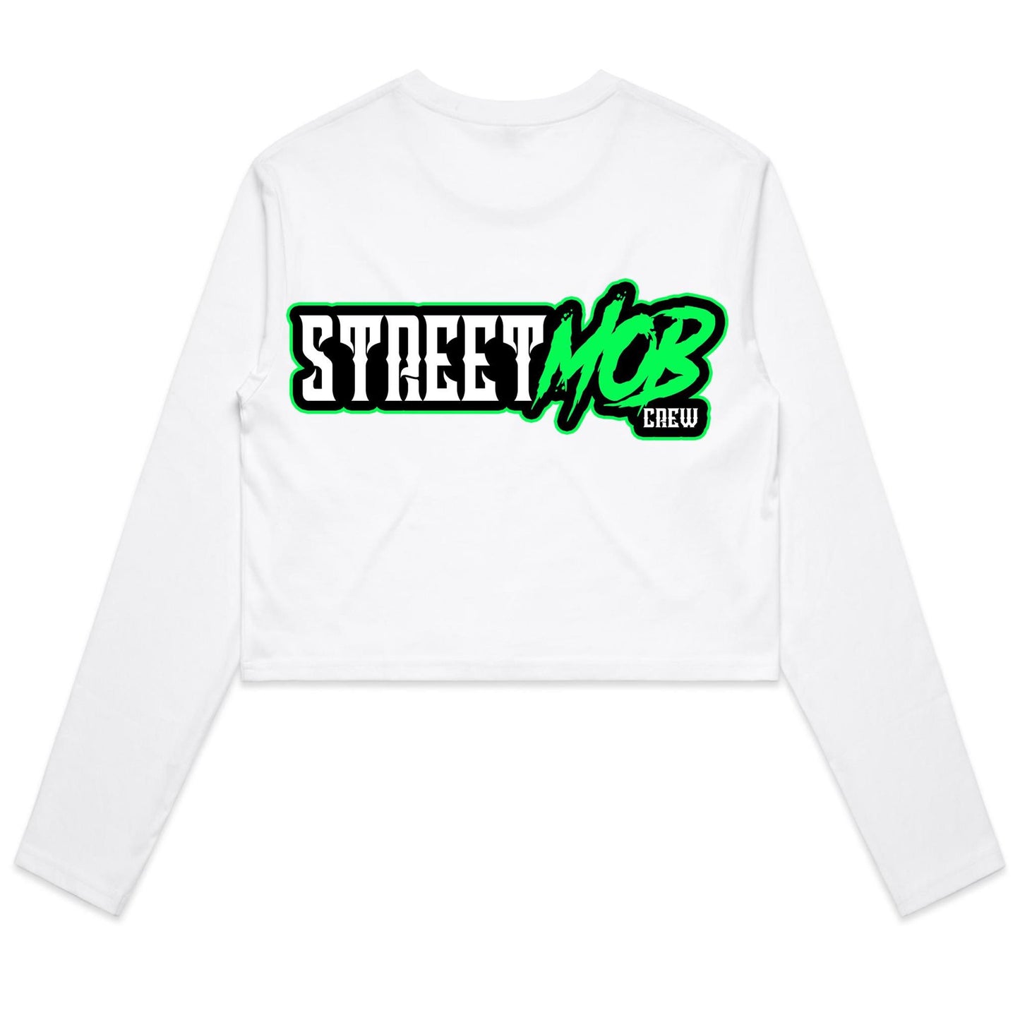 SM 2.0 Green - Women's Long Sleeve Crop Tee