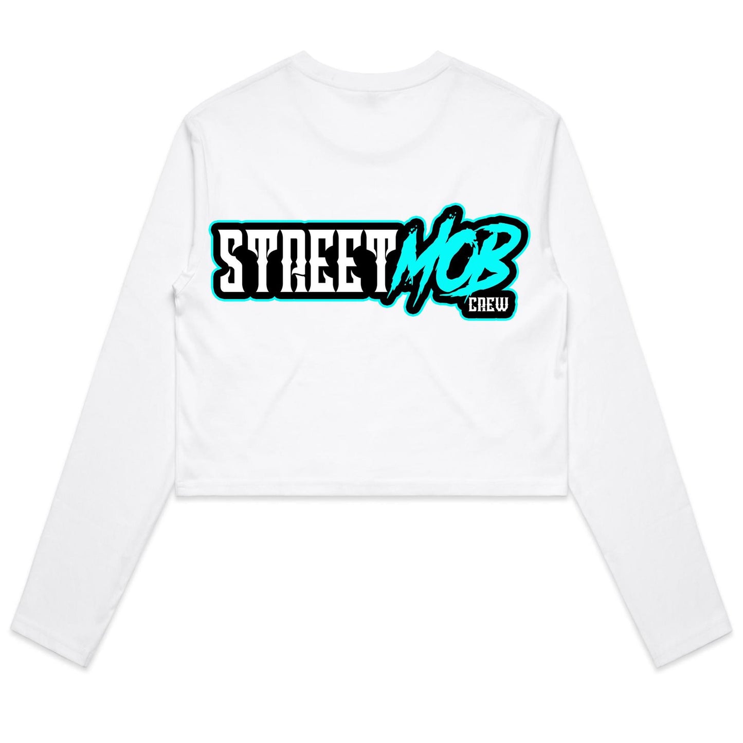 SM 2.0 Aqua - Women's Long Sleeve Crop Tee